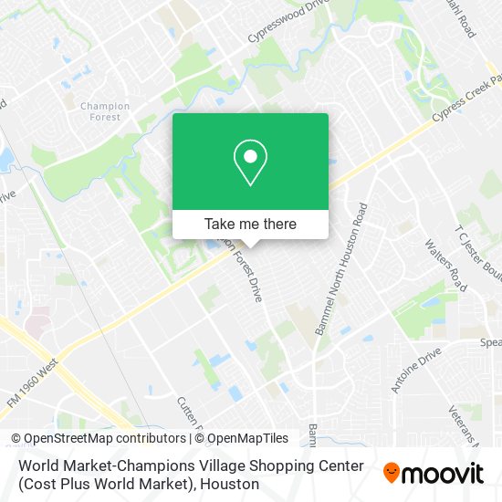 ¿Cómo llegar a World MarketChampions Village Shopping Center (Cost