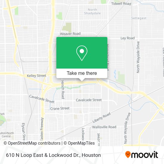 How to get to 610 N Loop East & Lockwood Dr. in Houston by bus or light