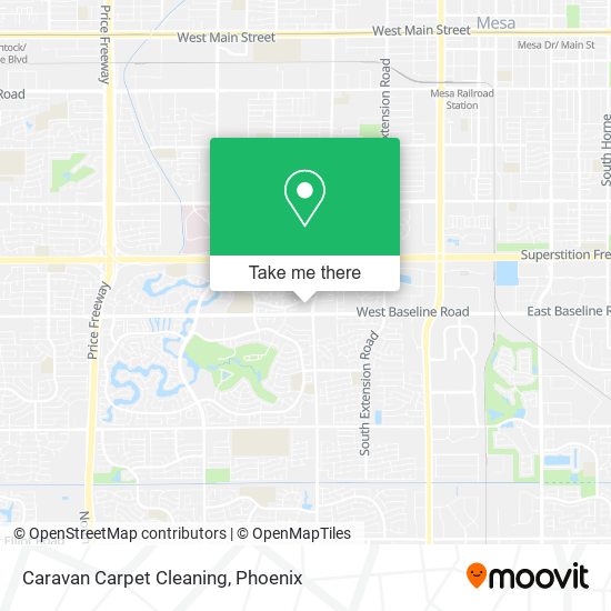 How to get to Caravan Carpet Cleaning in Mesa by Bus or Light Rail?