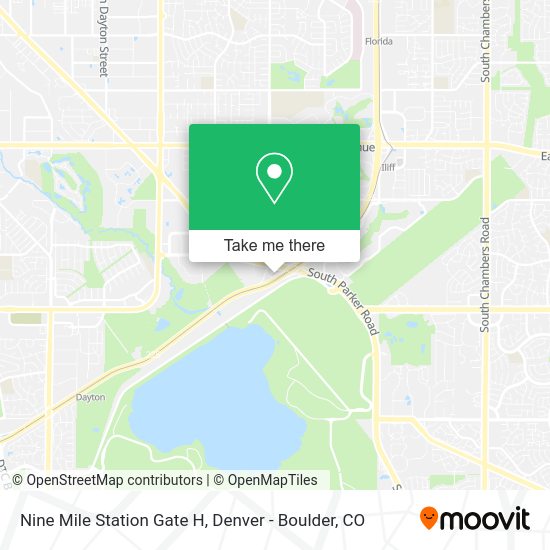 How to get to Nine Mile Station Gate H in Aurora by bus or light rail?