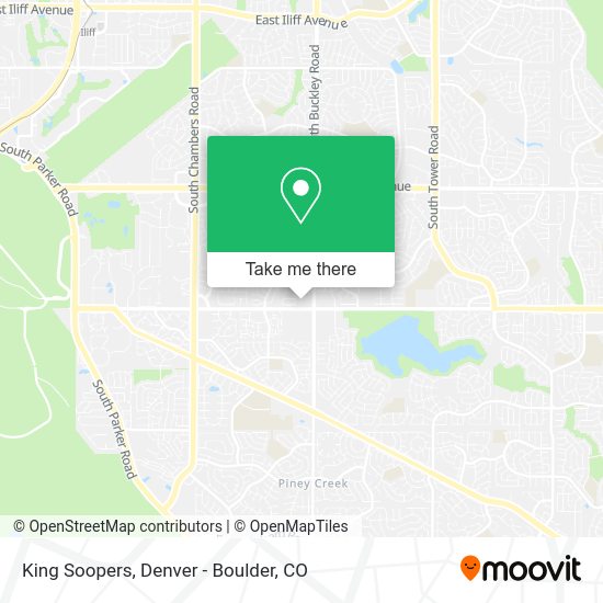 How to get to King Soopers in Aurora by bus or light rail?
