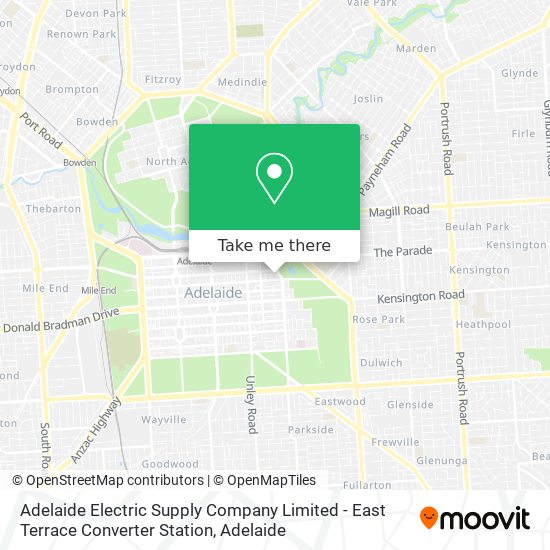 How to get to Adelaide Electric Supply Company Limited East Terrace Converter Station by Bus
