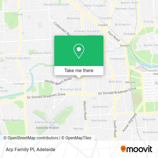 How to get to Arp Family Pl in Brooklyn Park by bus or train?