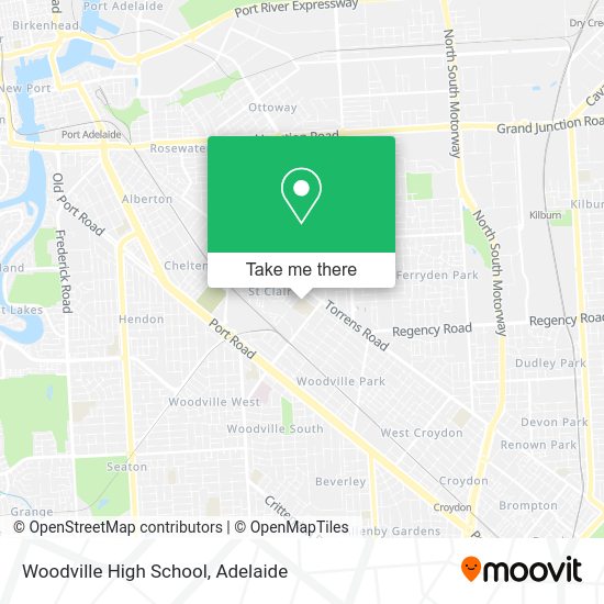 How to get to Woodville High School by bus or train?