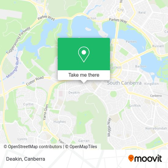How to get to Deakin in Canberra by bus or light rail?