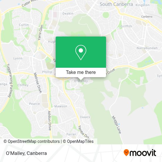 How to get to O'Malley in Canberra by bus or light rail?