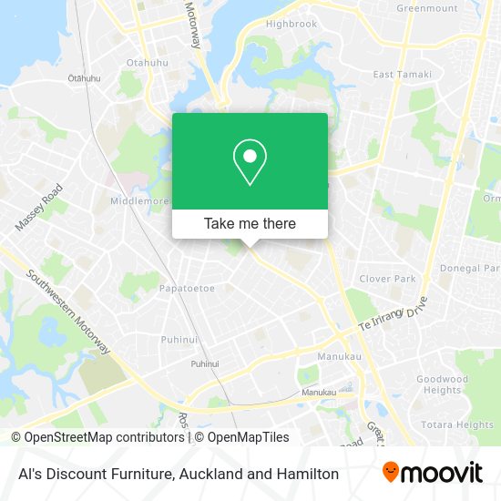 How to get to Al's Discount Furniture in Papatoetoe Central by bus or