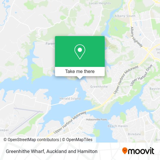How to get to Greenhithe Wharf in InletWaitemata Harbour by bus?