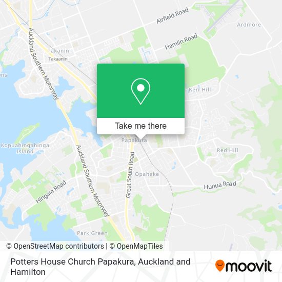 How to get to Potters House Church Papakura in Papakura Central by Bus?