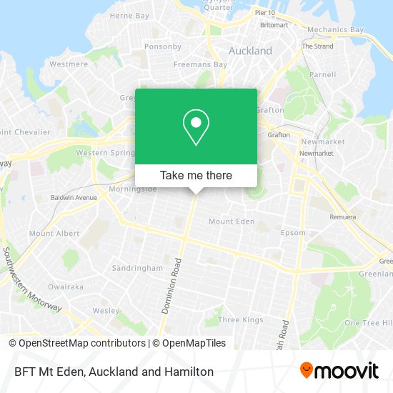 How to get to BFT Mt Eden in Balmoral by Bus or Train?