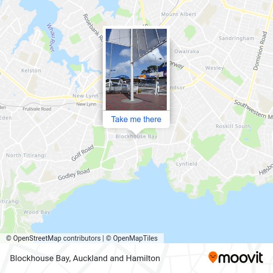 How to get to Blockhouse Bay by bus or train?