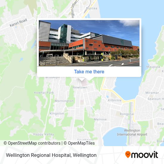 How to get to Wellington Regional Hospital in Adelaide by bus or train?
