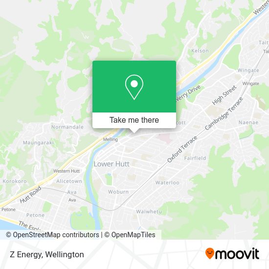 How to get to Z Energy in Boulcott by Bus or Train?