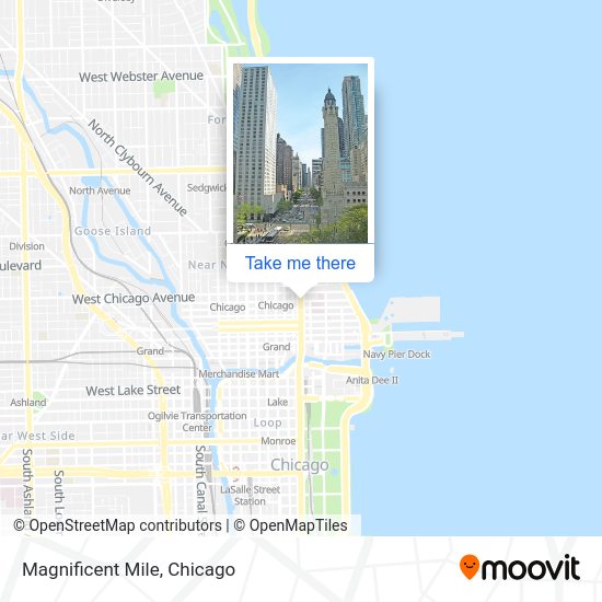 How to get to Magnificent Mile in Chicago by bus, Chicago 'L' or train?