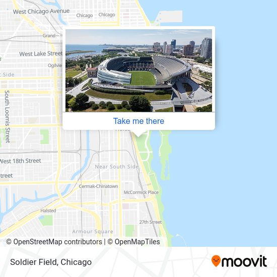 How to get to Soldier Field in Chicago by bus, Chicago 'L' or train?