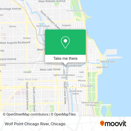 How to get to Wolf Point Chicago River by Chicago 'L', bus or train?