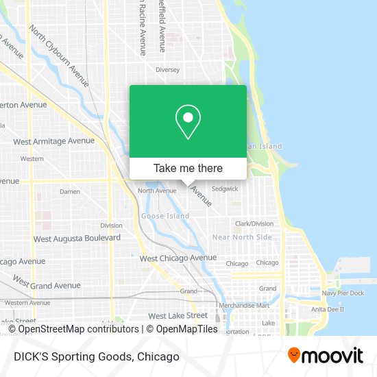 How to get to DICK'S Sporting Goods in Chicago by bus, Chicago 'L' or