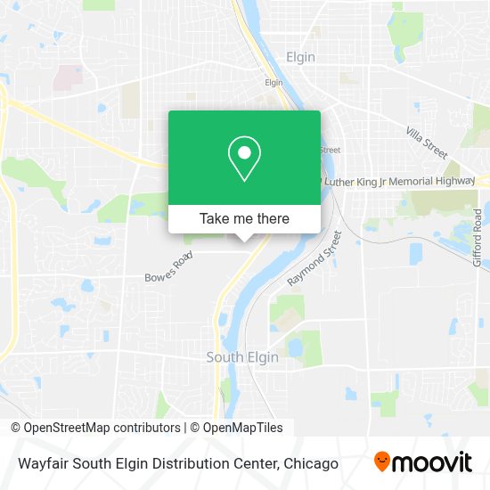 How to get to Wayfair South Elgin Distribution Center by bus or train?