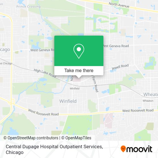 How to get to Central Dupage Hospital Outpatient Services in Winfield