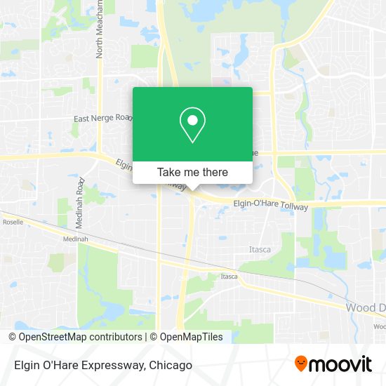 How to get to Elgin O'Hare Expressway in Itasca by train or bus?