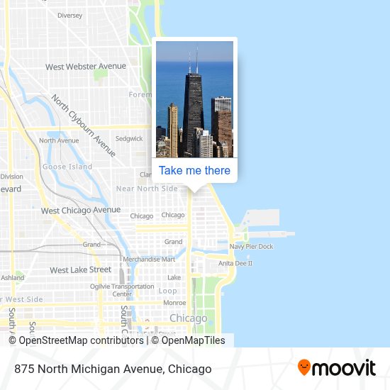 How to get to 875 North Michigan Avenue in Chicago by bus, Chicago 'L