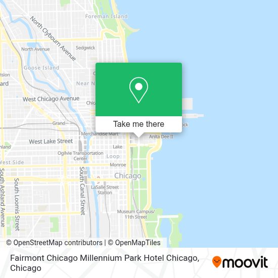 How to get to Fairmont Chicago Millennium Park Hotel Chicago by Bus