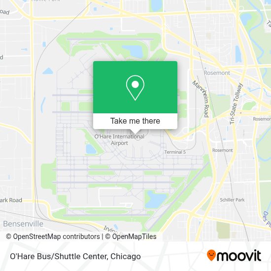 How to get to O'Hare Bus/Shuttle Center in Chicago by Chicago 'L', bus
