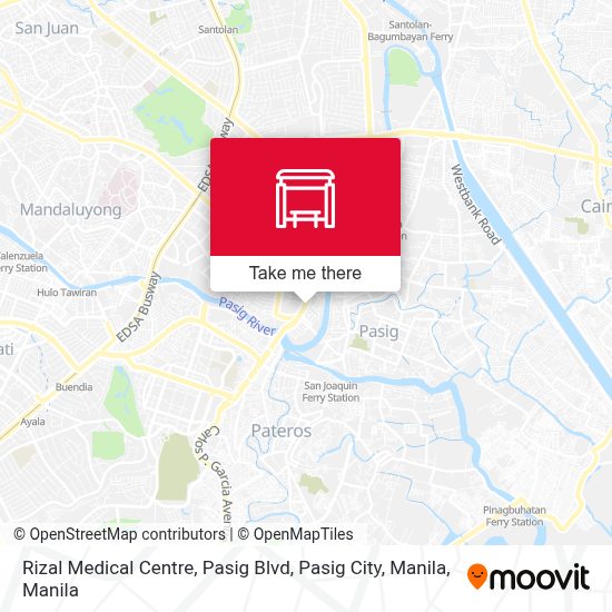 Rizal Medical Centre, Pasig Blvd, Pasig City, Manila stop Routes