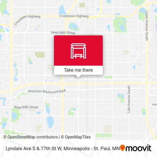 Lyndale Ave S & 77th St W stop Routes, Schedules, and Fares