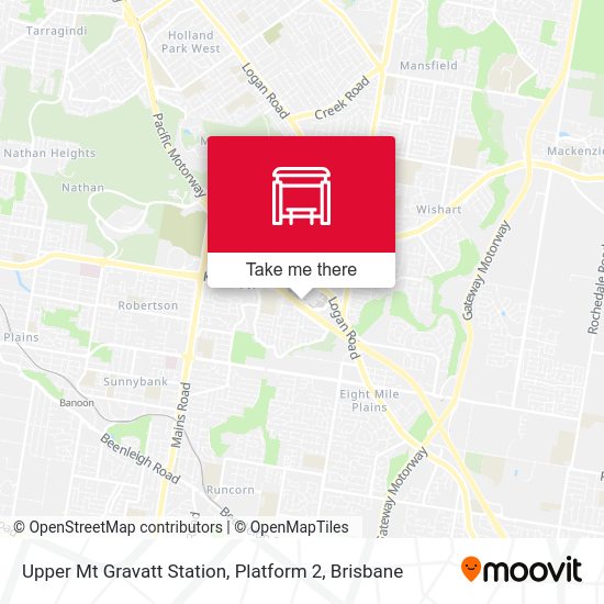 Upper Mt Gravatt Station, Platform 2 Routes, Schedules, and Fares