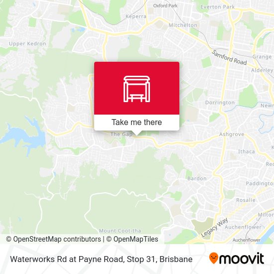 How to get to Waterworks Rd at Payne Road, Stop 31 in The Gap by Bus or
