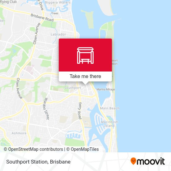 How to get to Southport Station by bus, light rail or train?