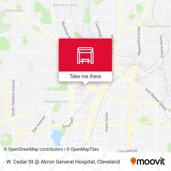 W. Cedar St Akron General Hospital stop Routes, Schedules, and Fares