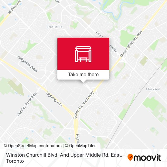 Winston Churchill Blvd. And Upper Middle Rd. East stop Routes