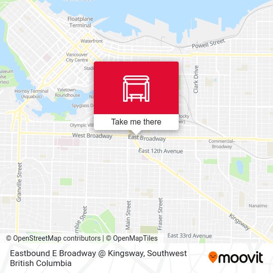 Eastbound E Broadway Kingsway arrêt Itinéraires, horaires et tarifs