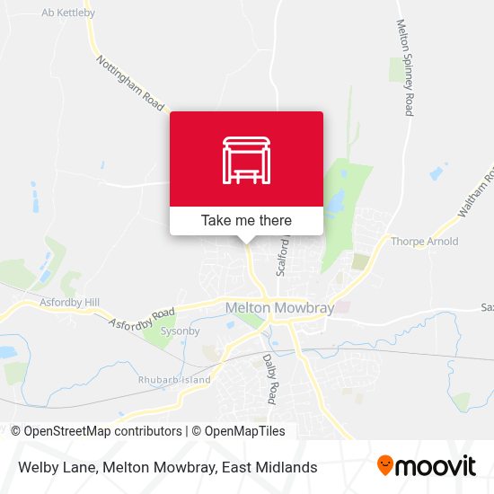 Welby Lane, Melton Mowbray stop Routes, Schedules, and Fares