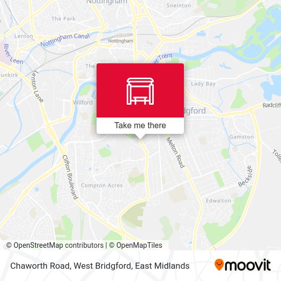 Chaworth Road, West Bridgford stop Routes, Schedules, and Fares