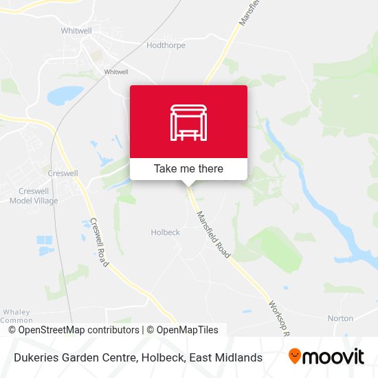 Dukeries Garden Centre, Holbeck w Bassetlaw (Autobus lub Kolej