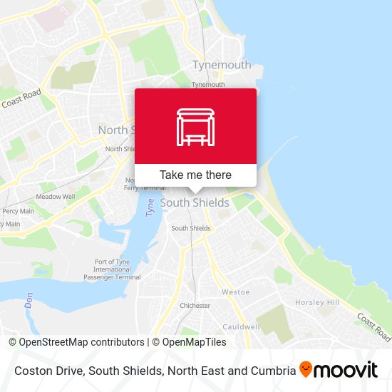 Coston Drive, South Shields stop Routes, Schedules, and Fares