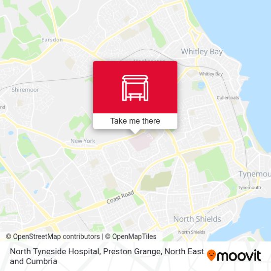 North Tyneside Hospital, Preston Grange stop Routes, Schedules, and Fares