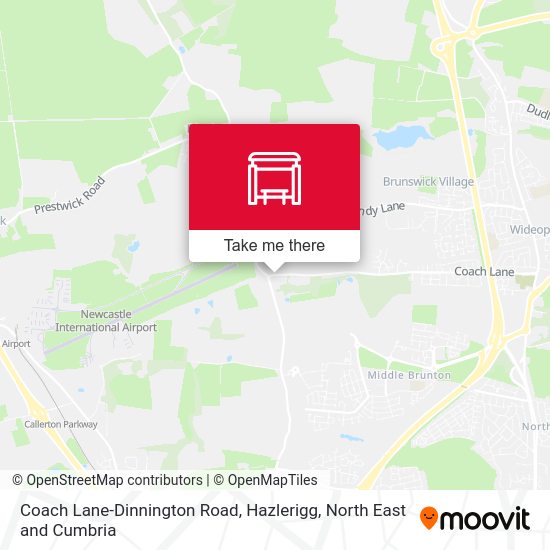 Coach LaneDinnington Road, Hazlerigg stop Routes, Schedules, and Fares