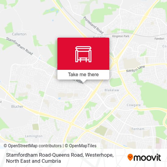 How to get to Stamfordham RoadQueens Road, Westerhope in Newcastle Upon Tyne by Bus or
