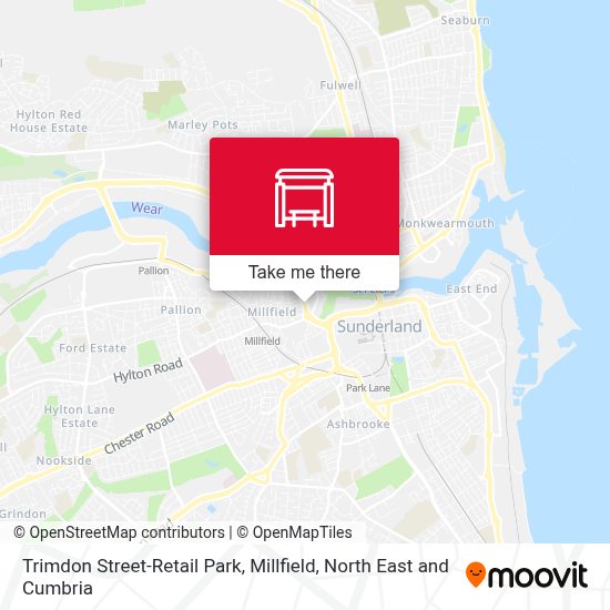 Trimdon StreetRetail Park, Millfield stop Routes, Schedules, and Fares