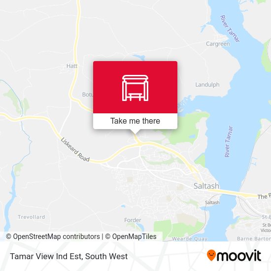 How to get to Tamar View Ind Est, Carkeel in Cornwall by Bus or Train?