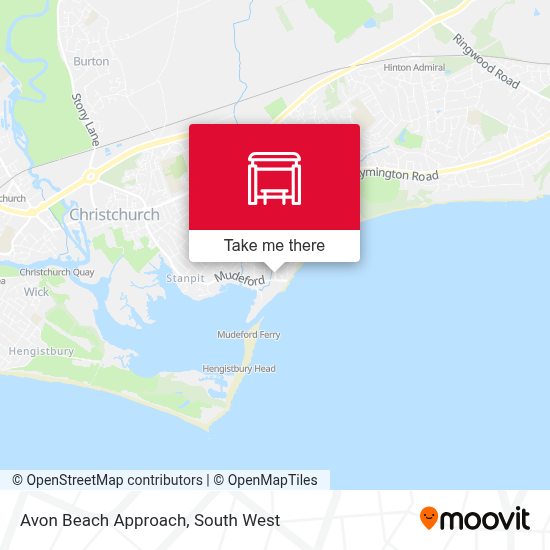 Avon Beach Approach, Mudeford stop Routes, Schedules, and Fares