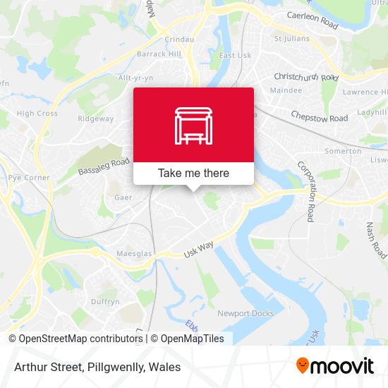 How to get to Arthur Street, Pillgwenlly in Wales by Bus or Train?