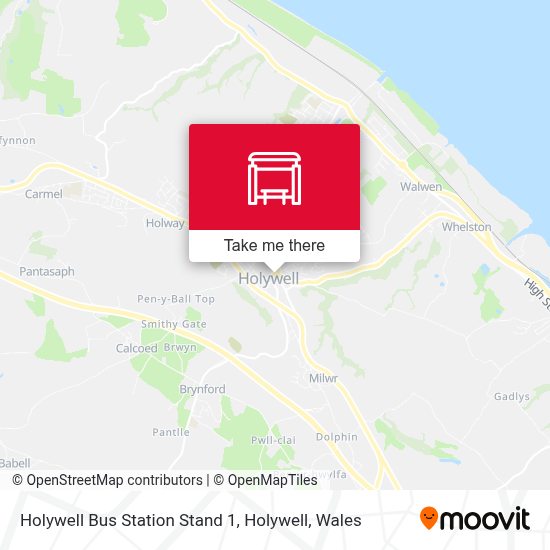 How to get to Holywell Bus Station Stand 1, Holywell in Wales by Bus or