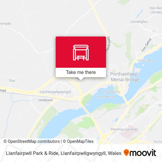 Llanfairpwll Park & Ride, Llanfairpwllgwyngyll stop Routes, Schedules