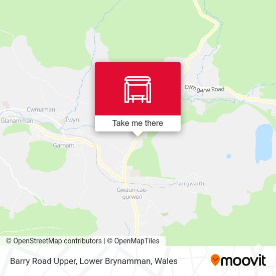 How to get to Barry Road Upper, Lower Brynamman in Wales by Bus or Train?