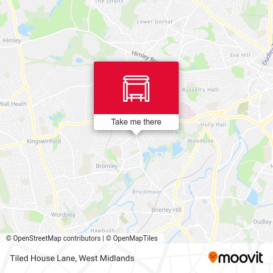How to get to Tiled House Lane in Brockmoor And by Bus?